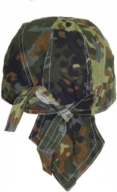 Mil-Tec 100% Cotton Bandana Head Wrap Classic Military Cut Scarf Flecktarn Camo