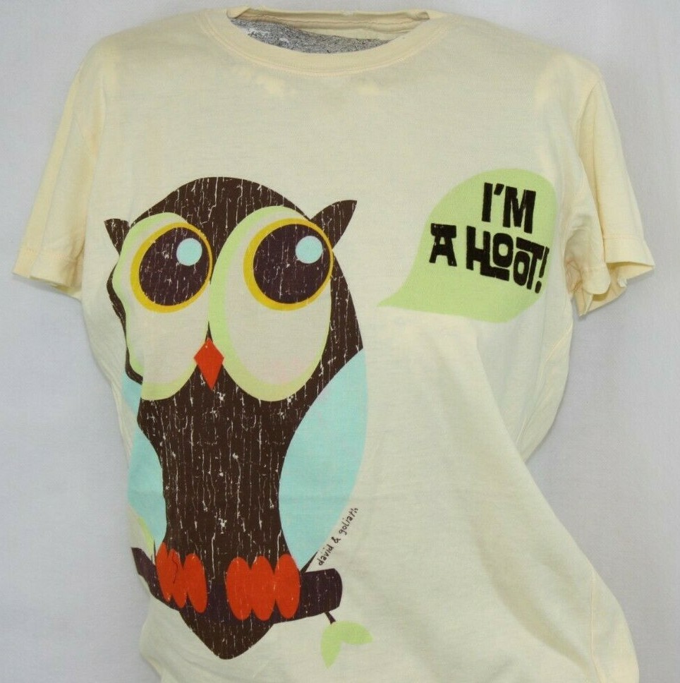 Womens David & Goliath I’m A Hoot Owl Distressed Look Novelty Tee T-Shirt