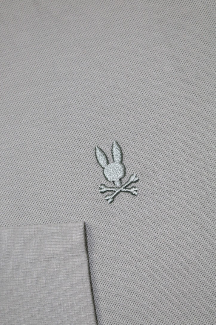 Psycho Bunny Men’s Long Sleeve Taylor Pique Tee Shirt 6-L Sea Spray Embroidery