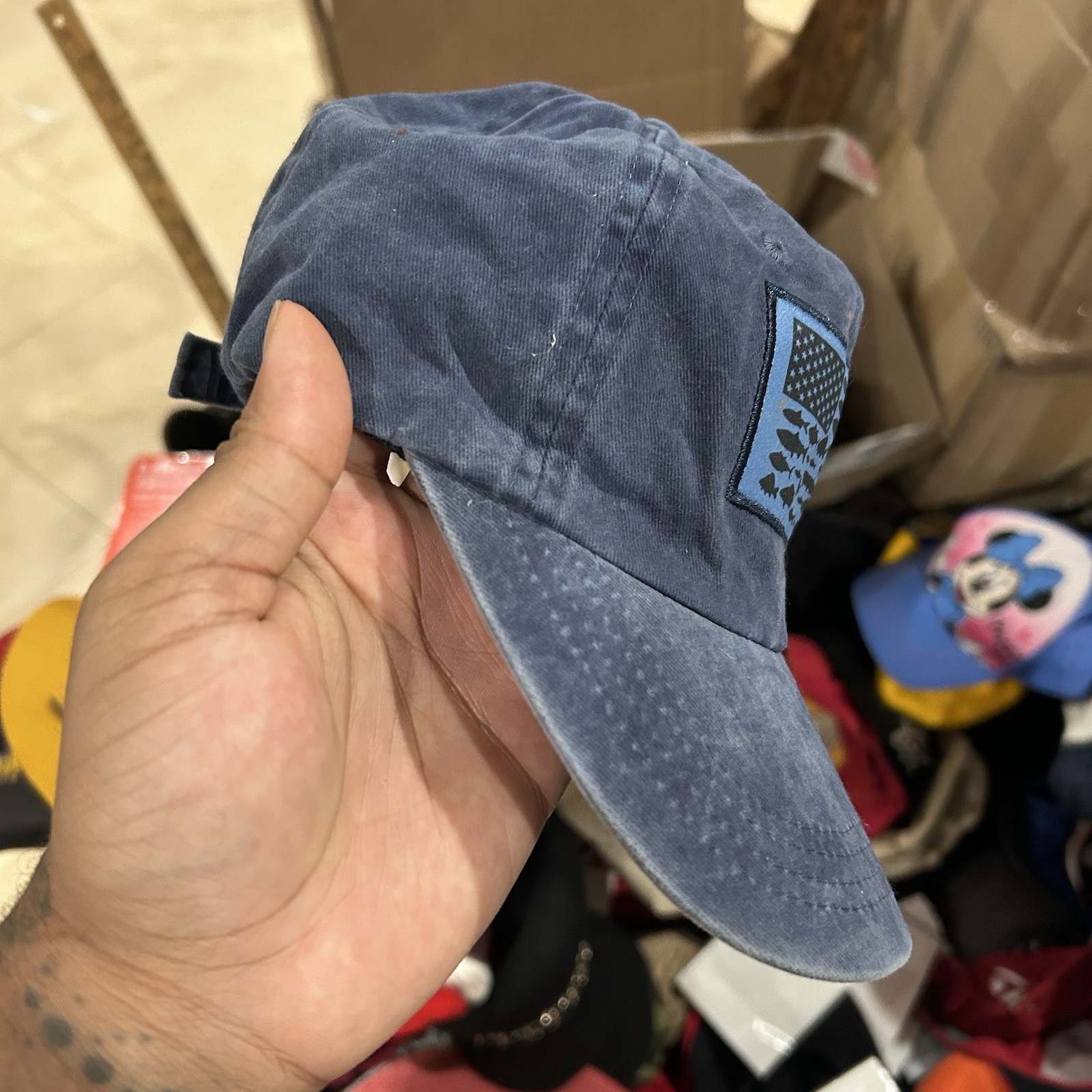 Fishing American Flag Hat Cap Snap Back One Size Cotton Casual Dad