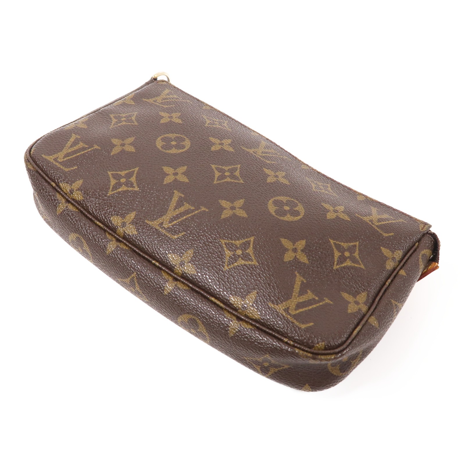LOUIS VUITTON LV GHW Pochette Accessoires Pouch Handbag Monogram Brown