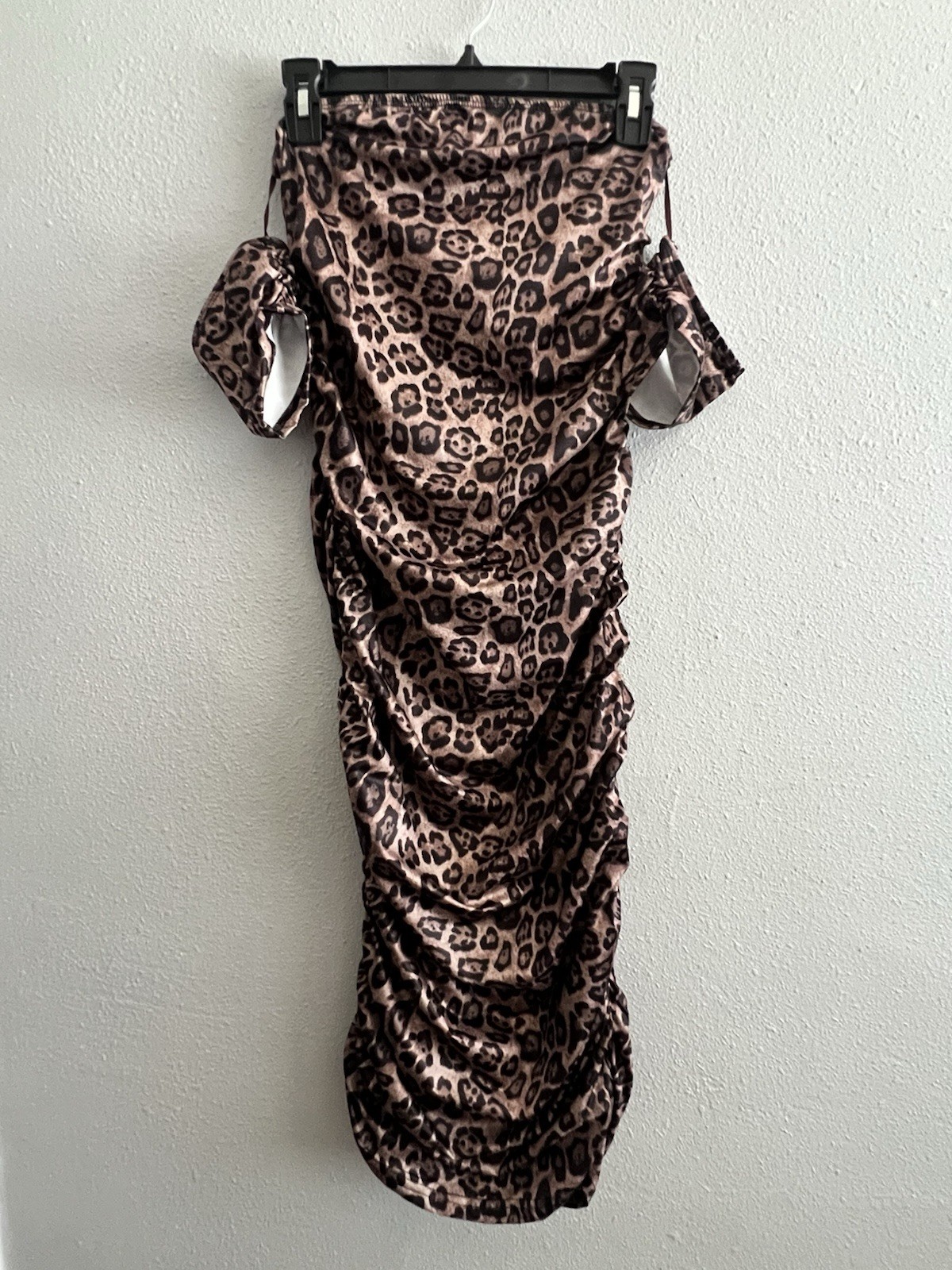 SHEIN Leopard Print Bodycon Mini Dress Small Spaghetti Strap Cheetah Slip