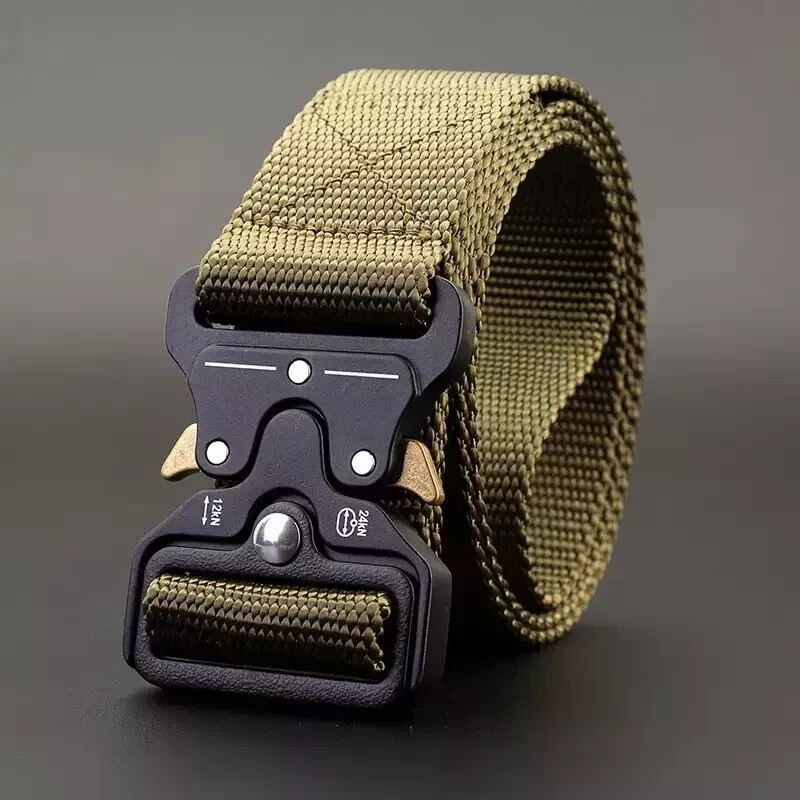 MEN Casual Military Tactical Army Adjustable Quick Release Belts Pants Waistband