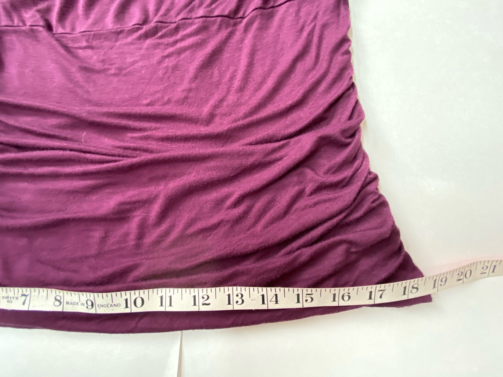 Green Envelope Top XL, Purple Magenta 3/4 Sleeves, Cowl 95% rayon 5% Spandex US