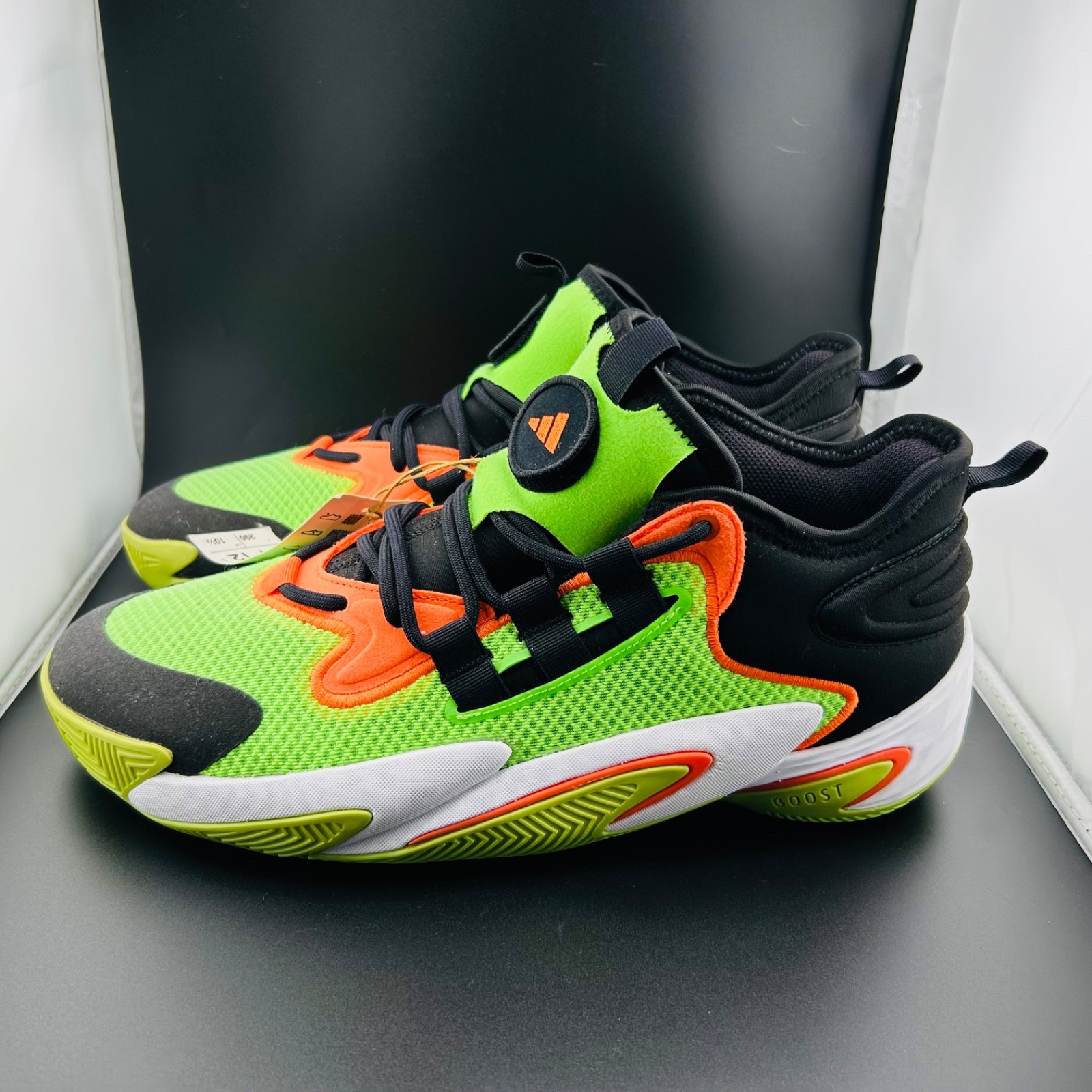 Adidas BYW Select Basketball Shoes Solar Green Impact Orange Core IG4948 Sz 11