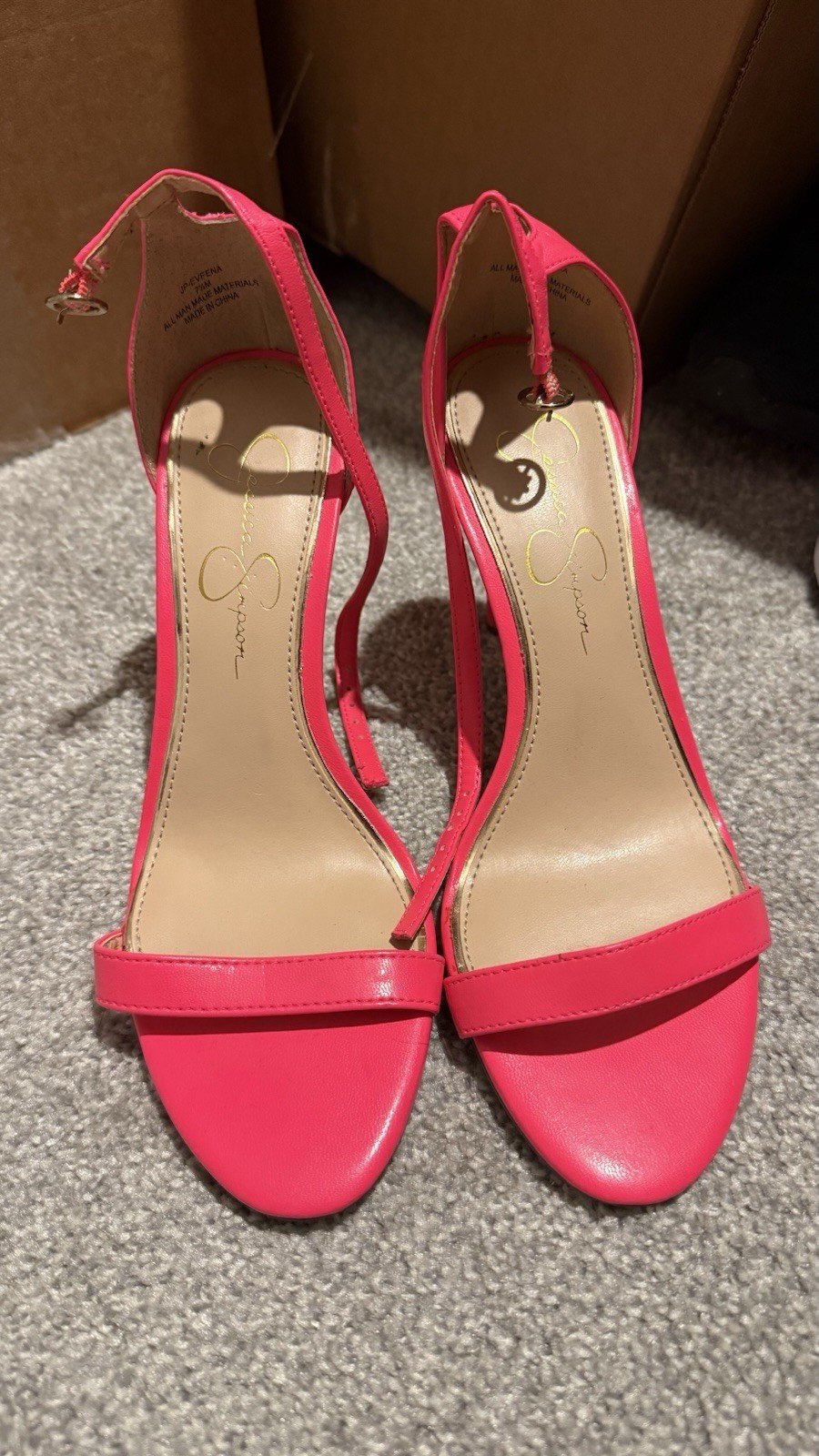 Jessica Simpson Neon Pink High Heels Size 8