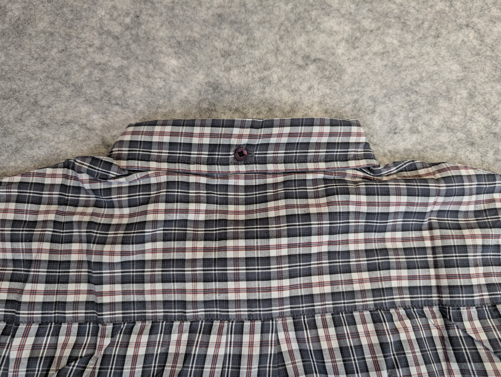 Stussy Shirt Mens Medium Navy Plaid Long Sleeve Button Down Read
