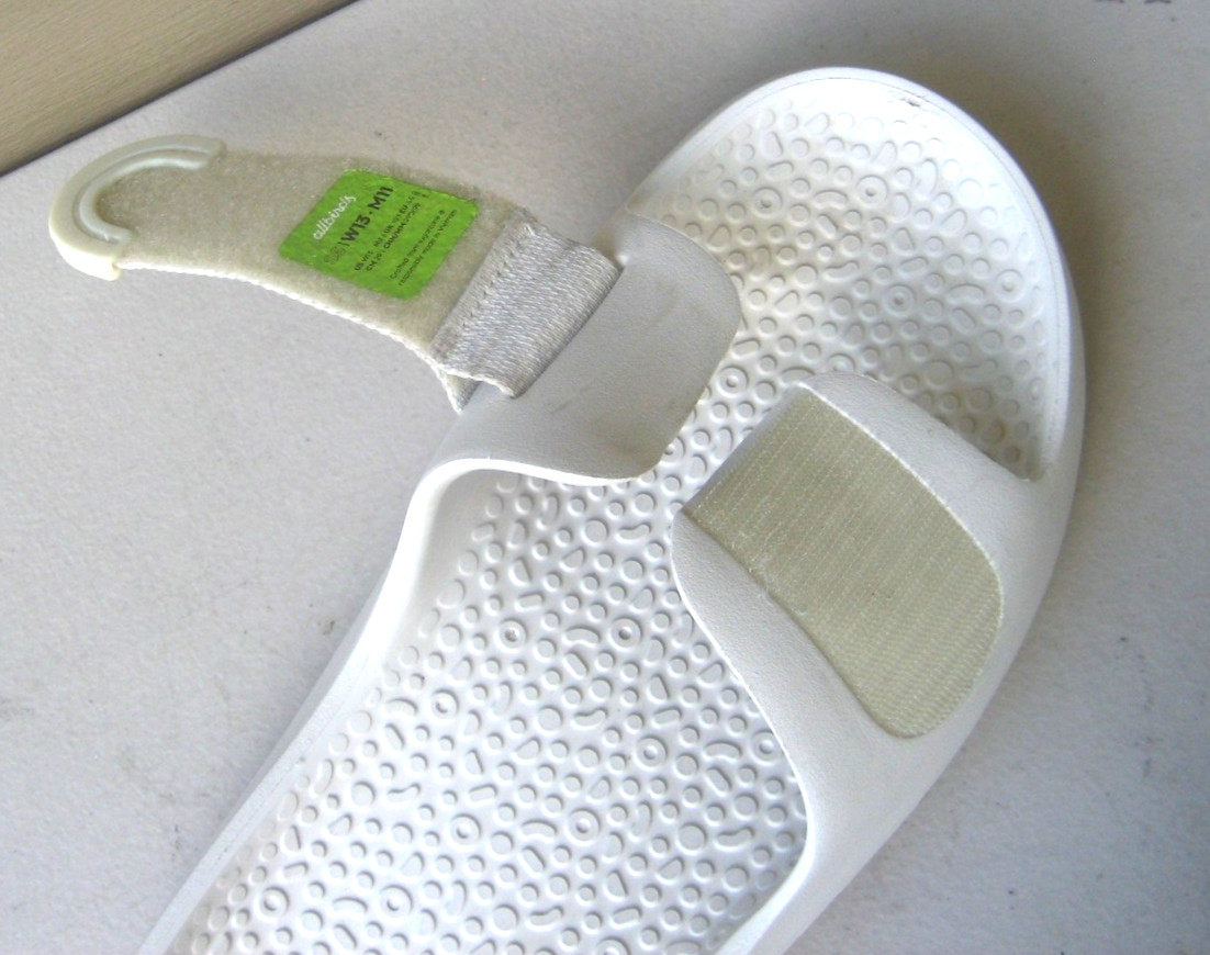 Allbirds Sugar Slider Sandals Womens 13 Mens 11 white Adjustable Strap Sugarcane