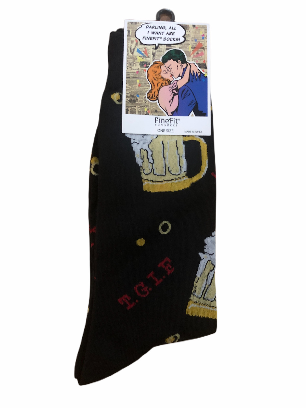 Fine Fit Men’s TGIF Novelty Beer Socks