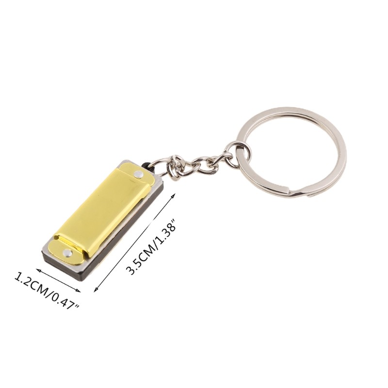 Harmonica Keychain for Key,for Key Chain for Key Ring 3.6 x1.2 x 0.8cm for Kids