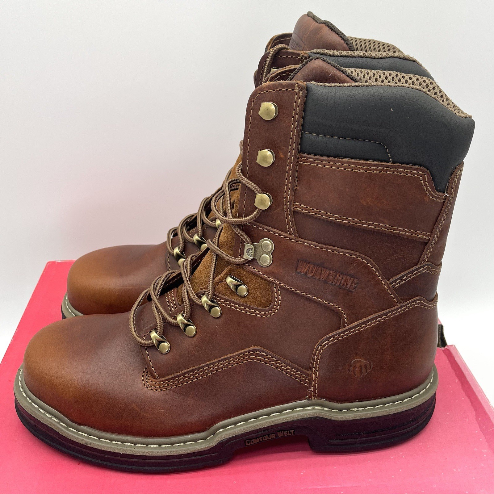 Wolverine Boots Men’s Sz 8 Extra Wide Steel Toe Raider Work Boot Leather EH NEW