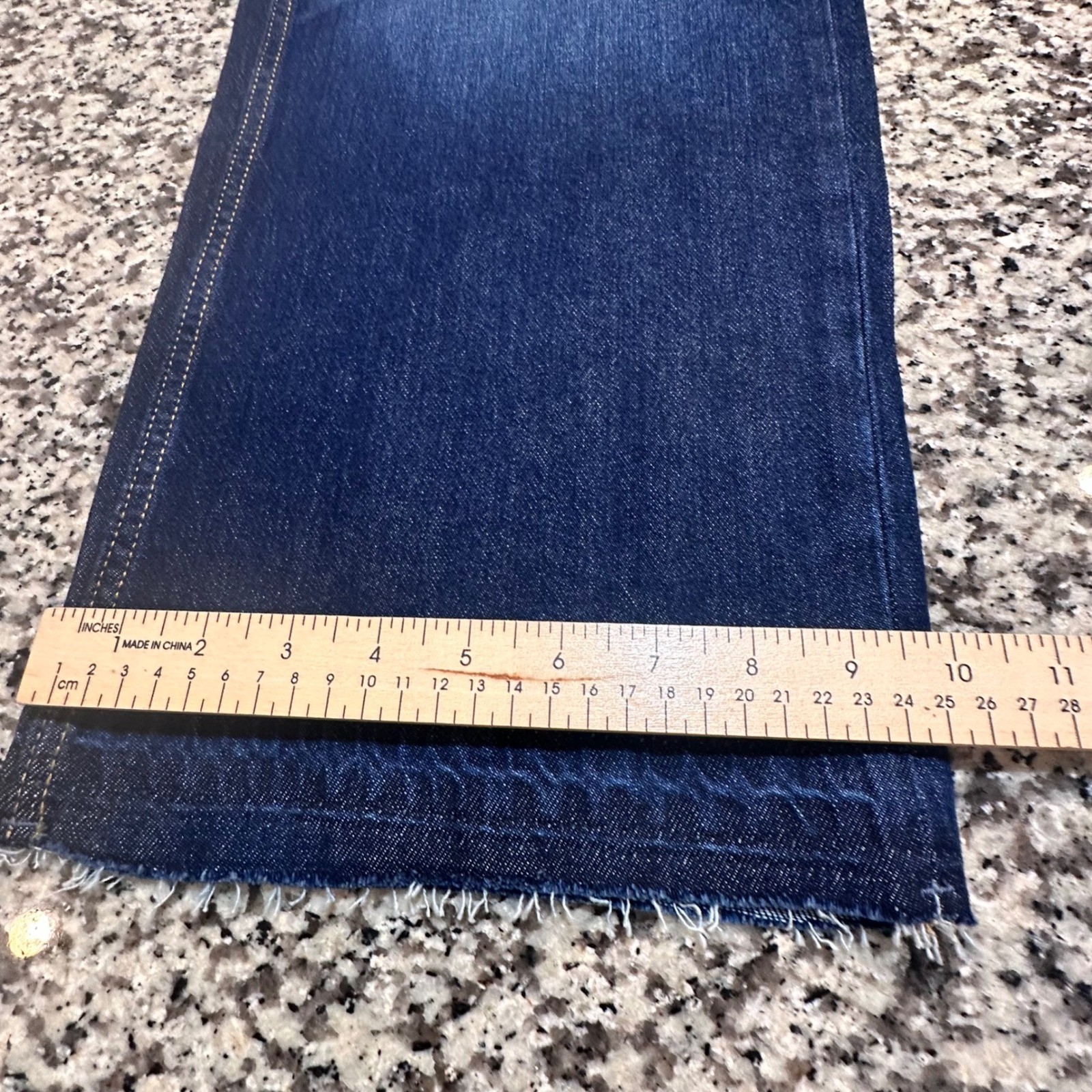 NWT Free Assembly Women Dark Indigo Wash Released Hem Wide Leg Jeans Size 8