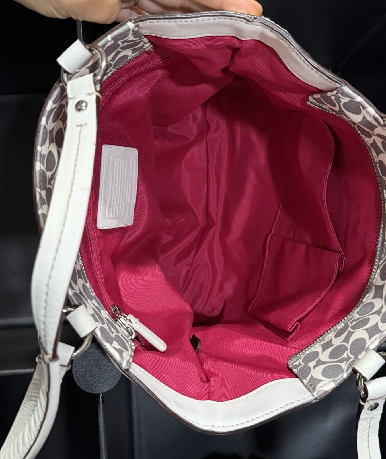 Coach Y2K | 2010 Chelsea Heritage Signature Tote Bag With Pink Strip