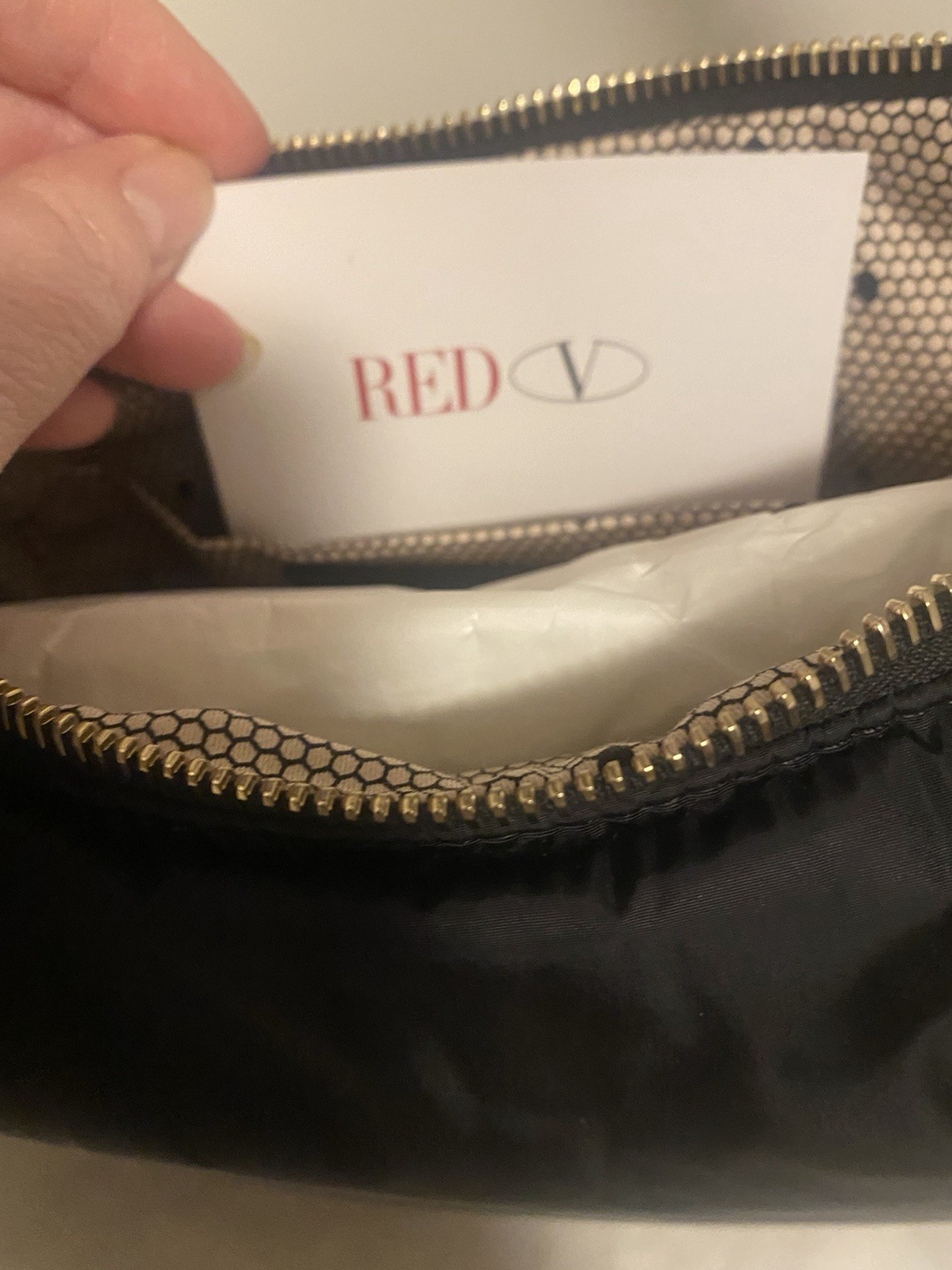 NWT Red Valentino black nylon Knot Me Up Shoulder Bag.