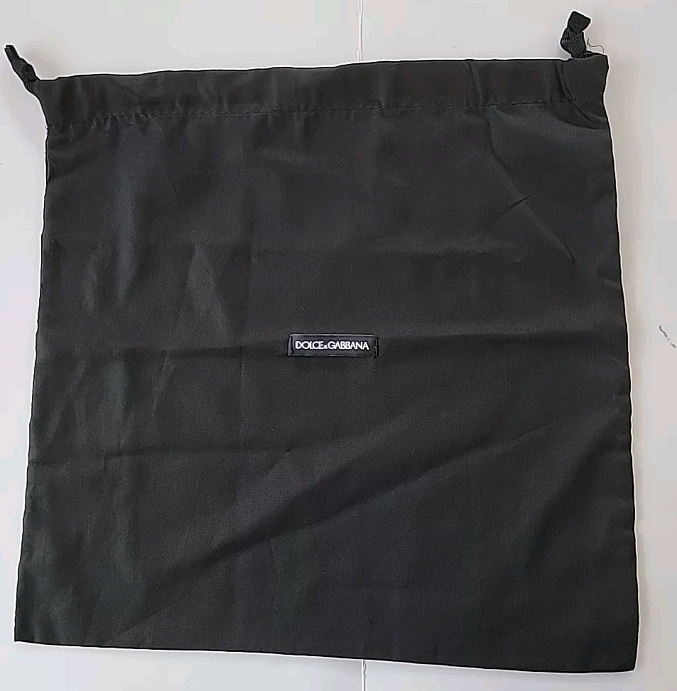 Dolce & Gabbana Logo Storage Drawstring Dust Bag Black 15”X 16”