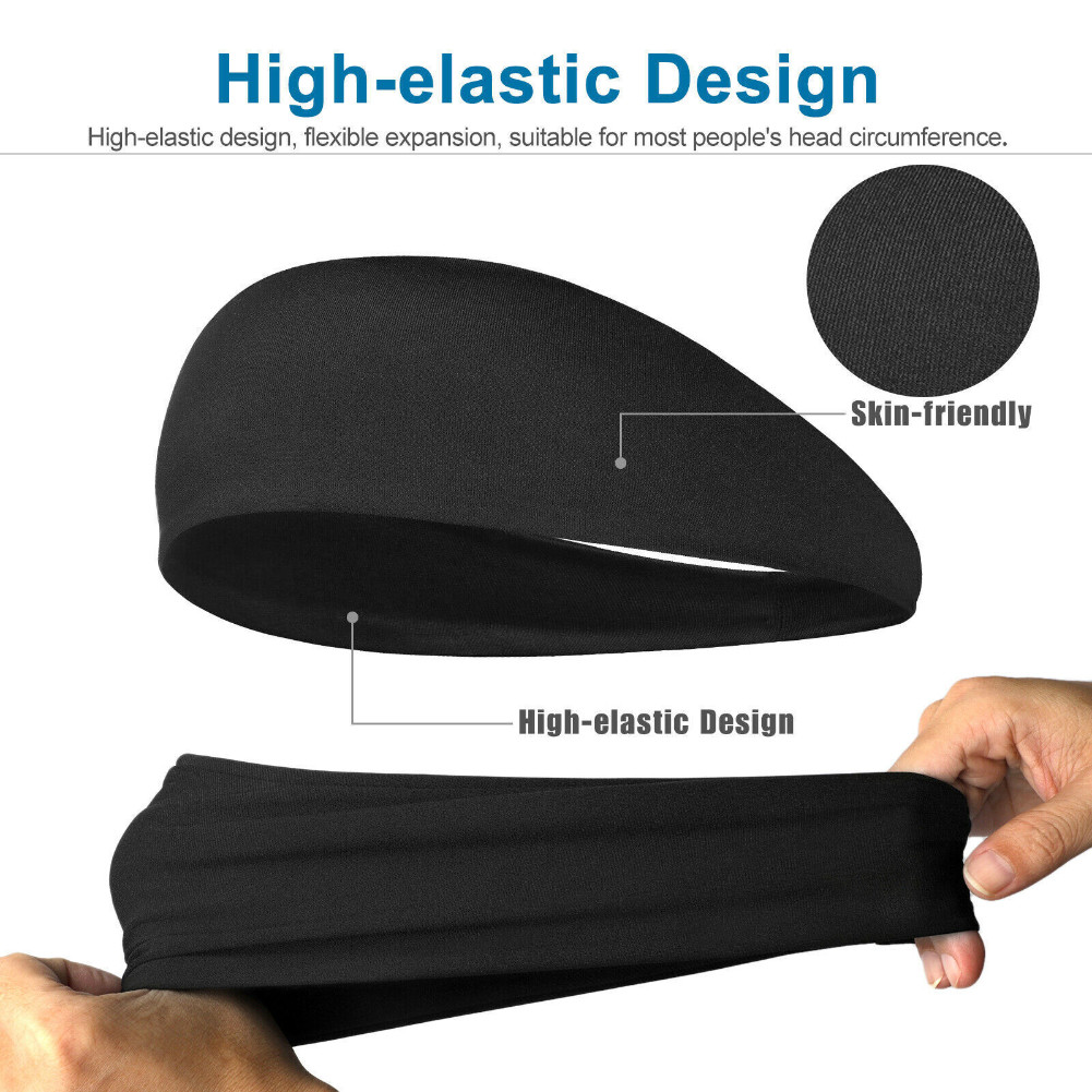 Sports Headband Fitnesss Yoga Gym Basketball Sweatband Hair Wraps for Men Women