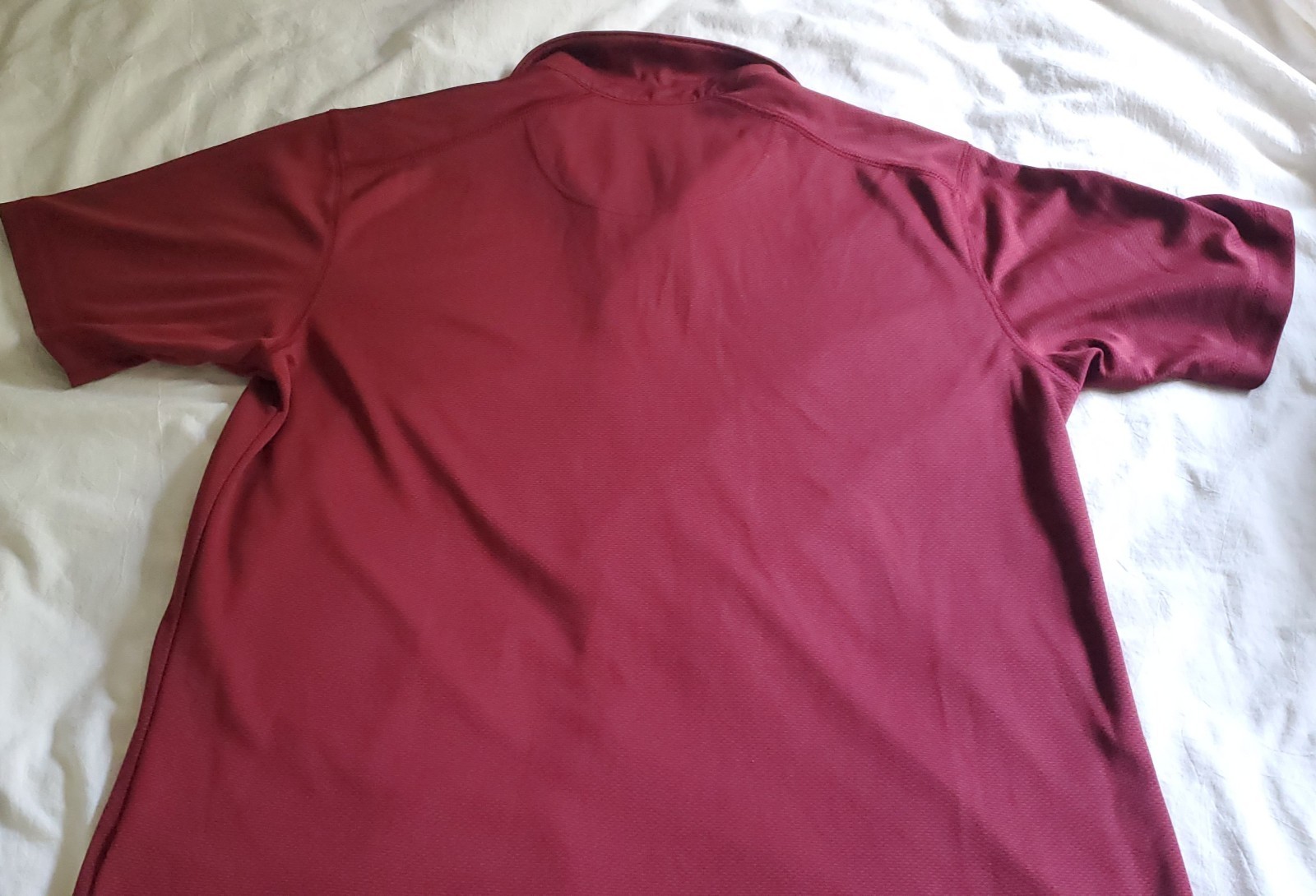 Bolle Men’s Size Large Red Wine Short Sleeve Collared 3-Snap Polo Shirt