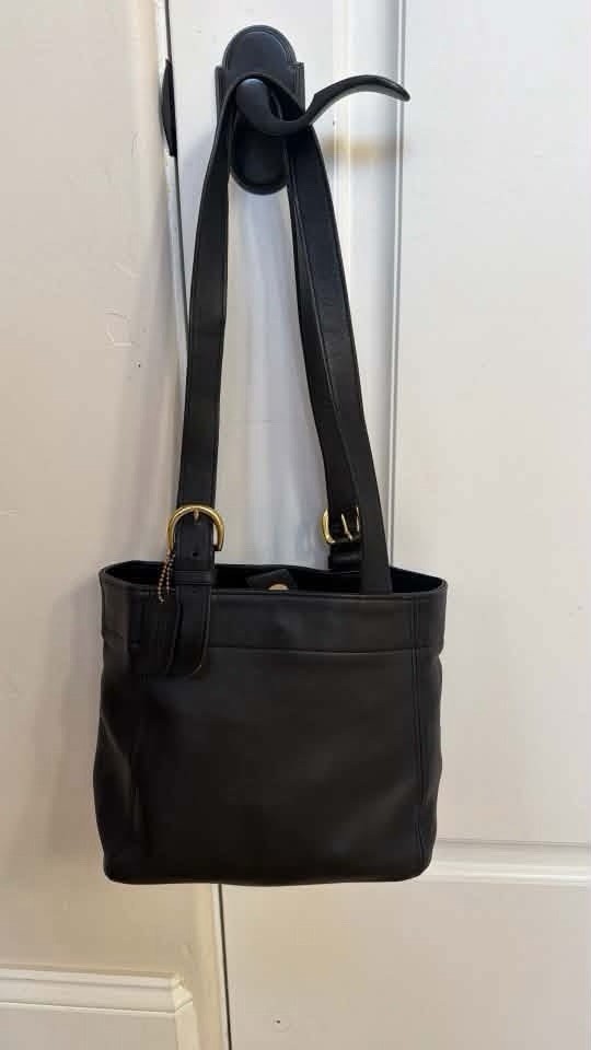 VINTAGE Coach 4157 Black LEATHER Waverly SOHO Shoulder BUCKLE BAG Tote Purse