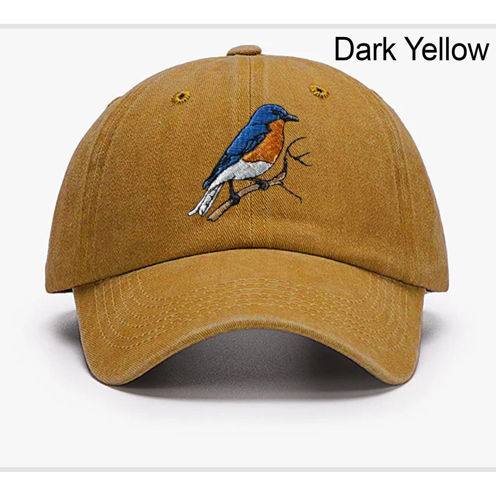 BlueBird Embroidered Baseball Hat, Low Profile Dad Cap, Eastern Blue Bird, Gift