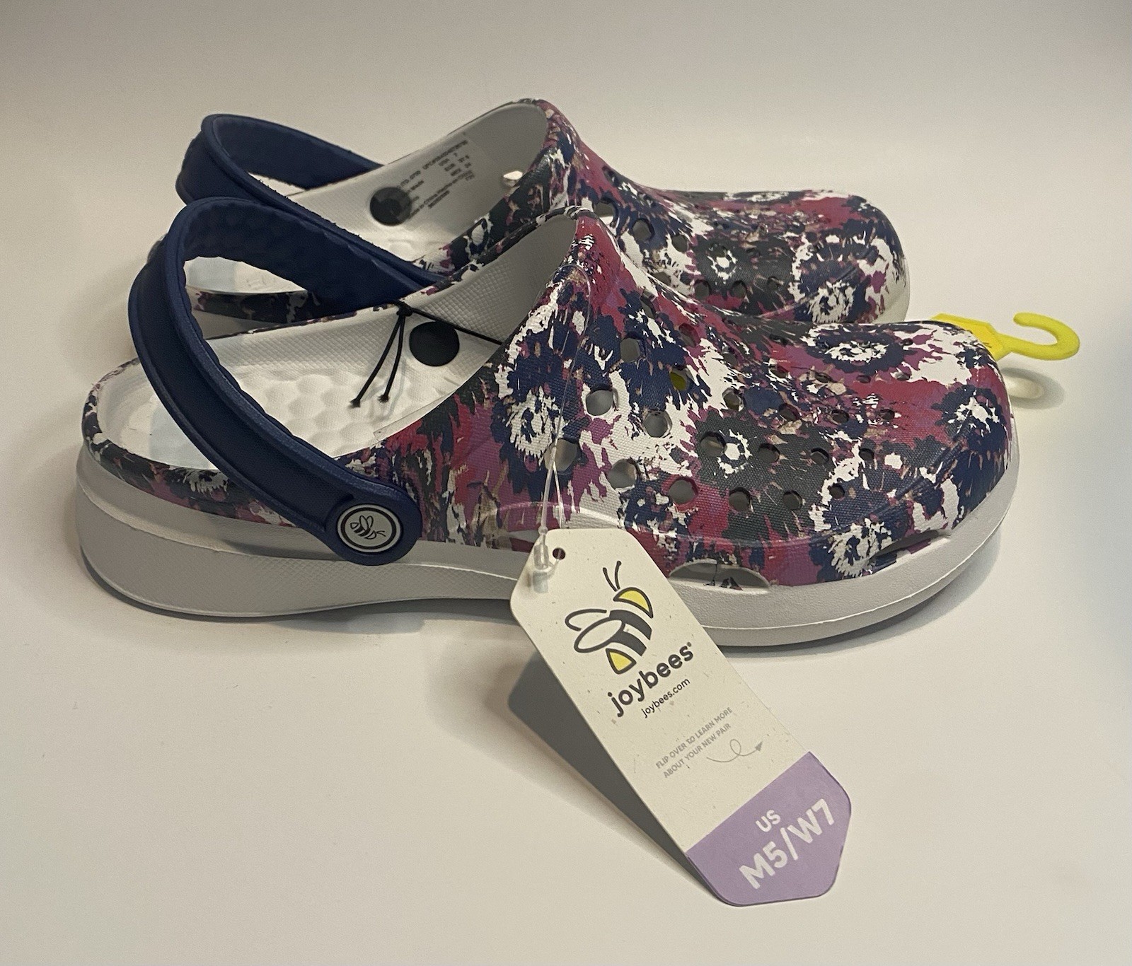 NEW joybees Active Clog (Tie Dye) Unisex Men 5/Women 7