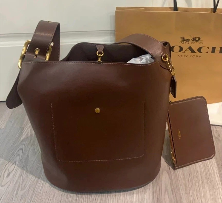 COACH Bleecker Bucket Bag Shoulder Bag Maple CCC23 NEW Outlet