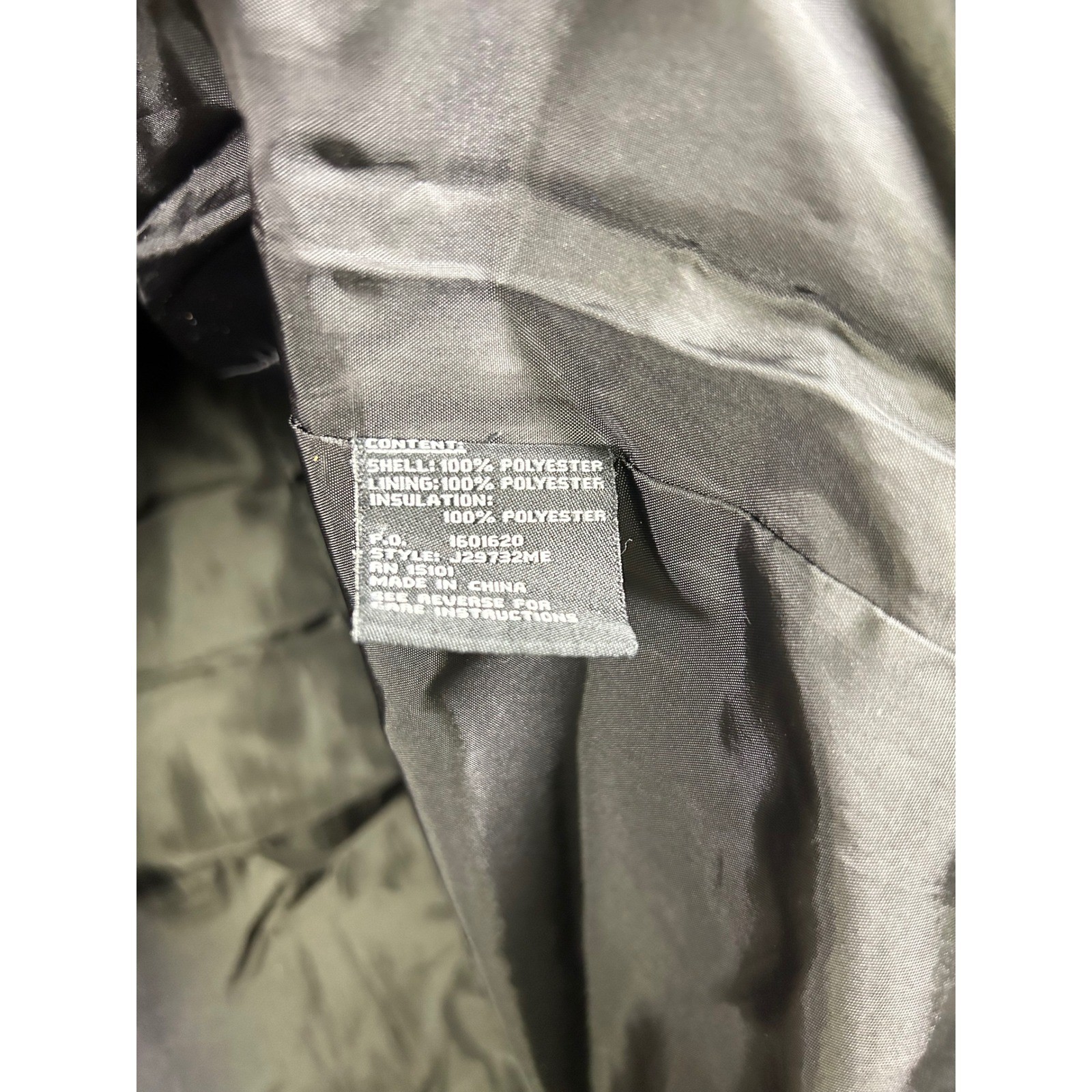 Classic Jones New York Quilted Snap Button Jacket Black Size Large
