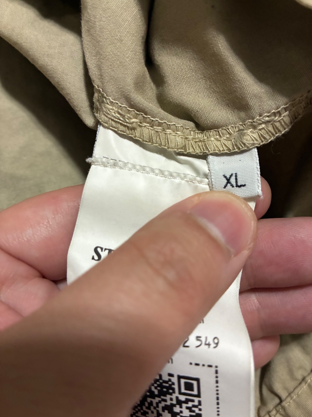 LNWOT AUTH STONE ISLAND BEIGE DOUBLE ZIP OVERSHIRT (SIZE XL)