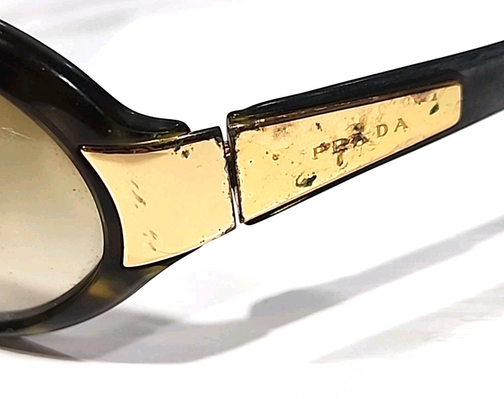 Prada Spr10G Tortoise Brown Wrap Sunglasses 67-16 115mm Italy