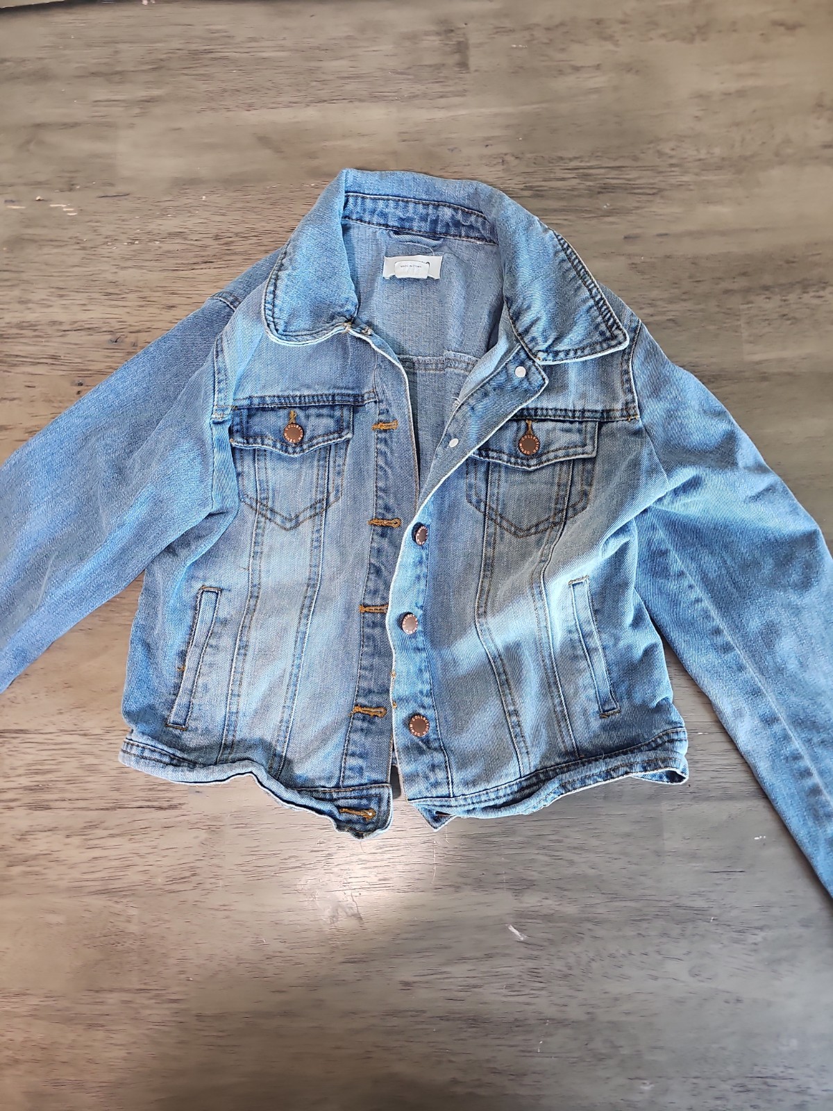 CI SONO Denim Collection Jean Jacket Sz Medium light wash Button front trucker