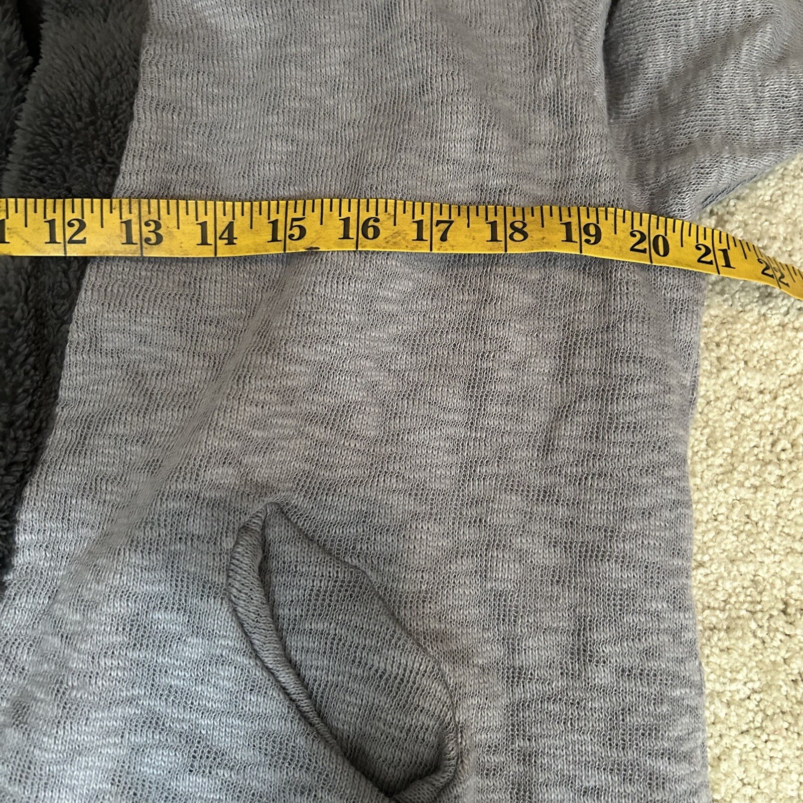 NWT PETE & GRETA Johnny Was Fleece Sherpa Sweater Cardigan Women’s Medium Gray