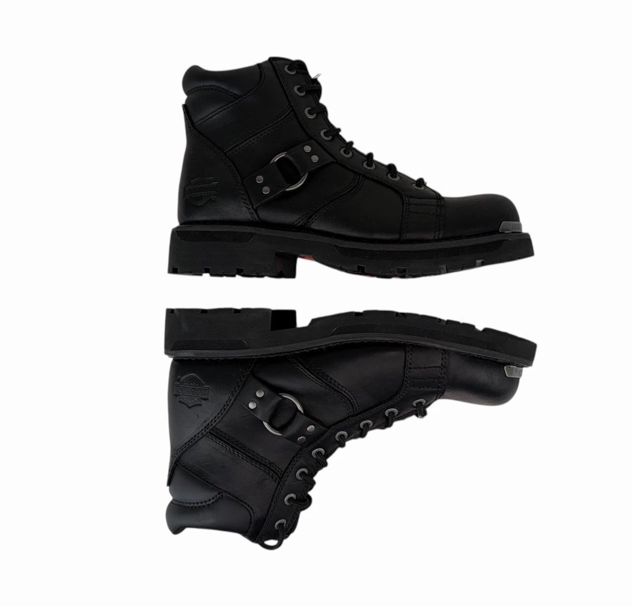 Harley Davidson Maddy 6-Inch Lace Up Black Boots Zipper D84189 Womens 11 M Black
