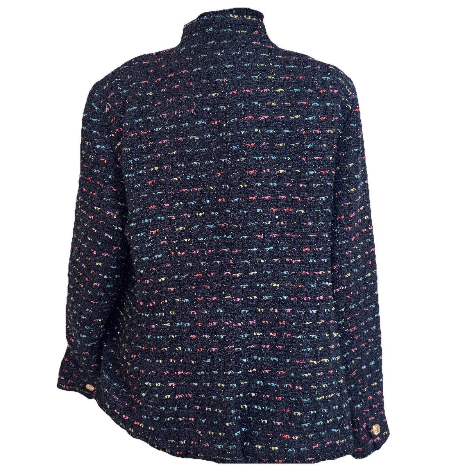Talbots Rainbow tweed blazer jaket and skirt set sz 16