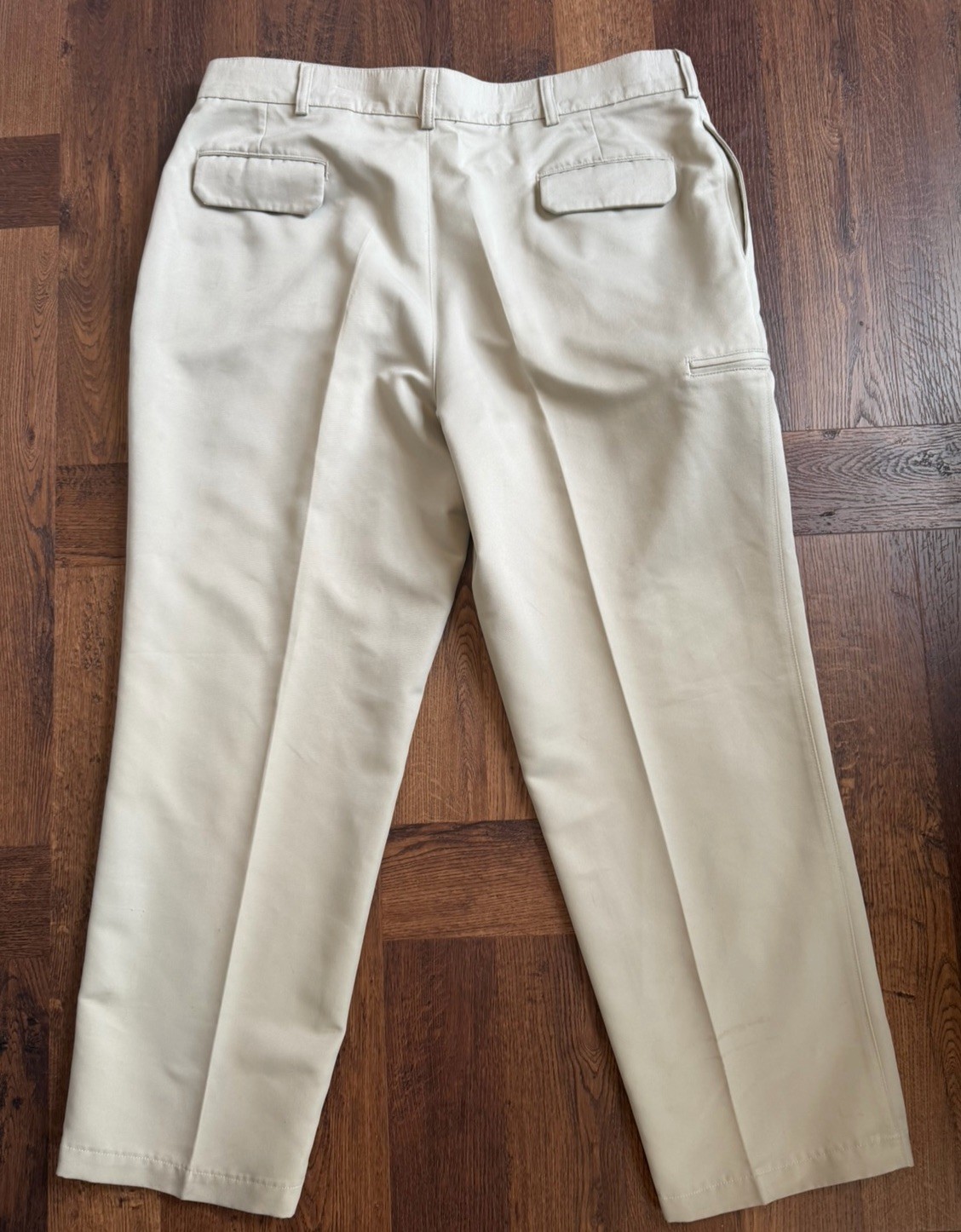 Savane Men’s 40×30 Khaki Pleated Twill Dress Pants Classic Fit