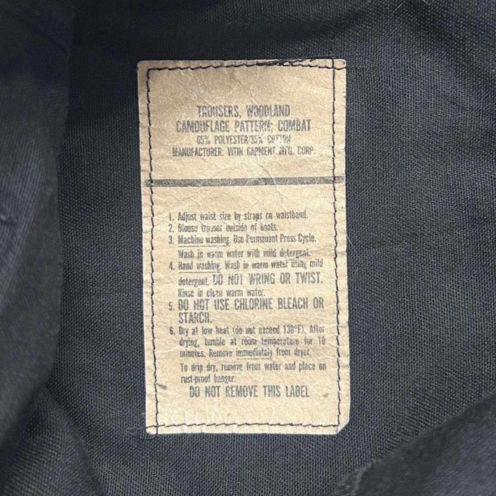 Vintage us military baggy black