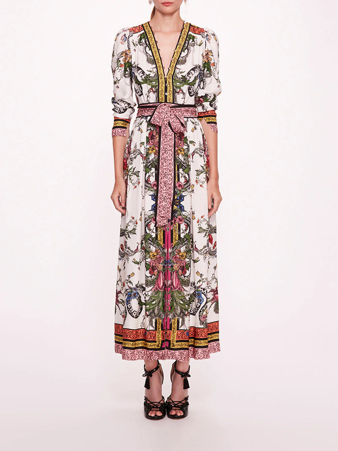 Marchesa Notte Ivy Maxi Dress – Multi – Size 4