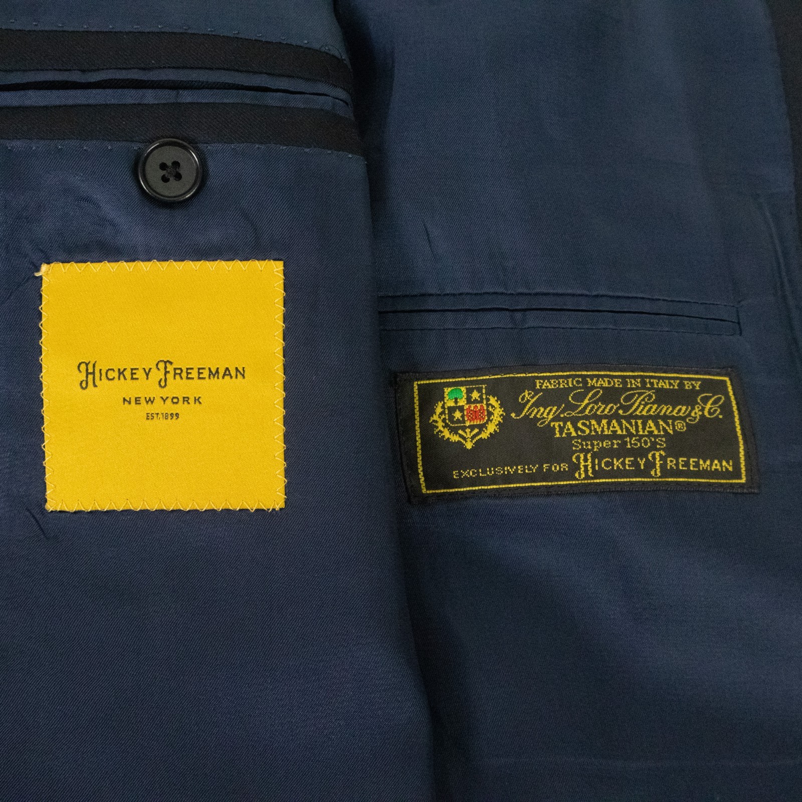 Minty Hickey Freeman Gold Label Loro Piana Super 150’s Navy Jacket Blazer 40 R