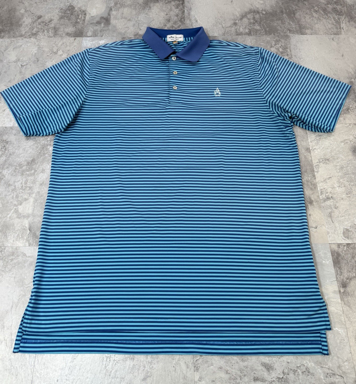 Peter Millar x Aronimink Golf Club Summer Comfort Stripe Polo Shirt Men’s Size L