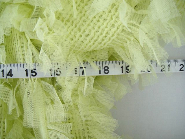 ASOS Edition Size 12 Apple Green Long V Neck Ruffle Pull Over Long Sleeve Dress