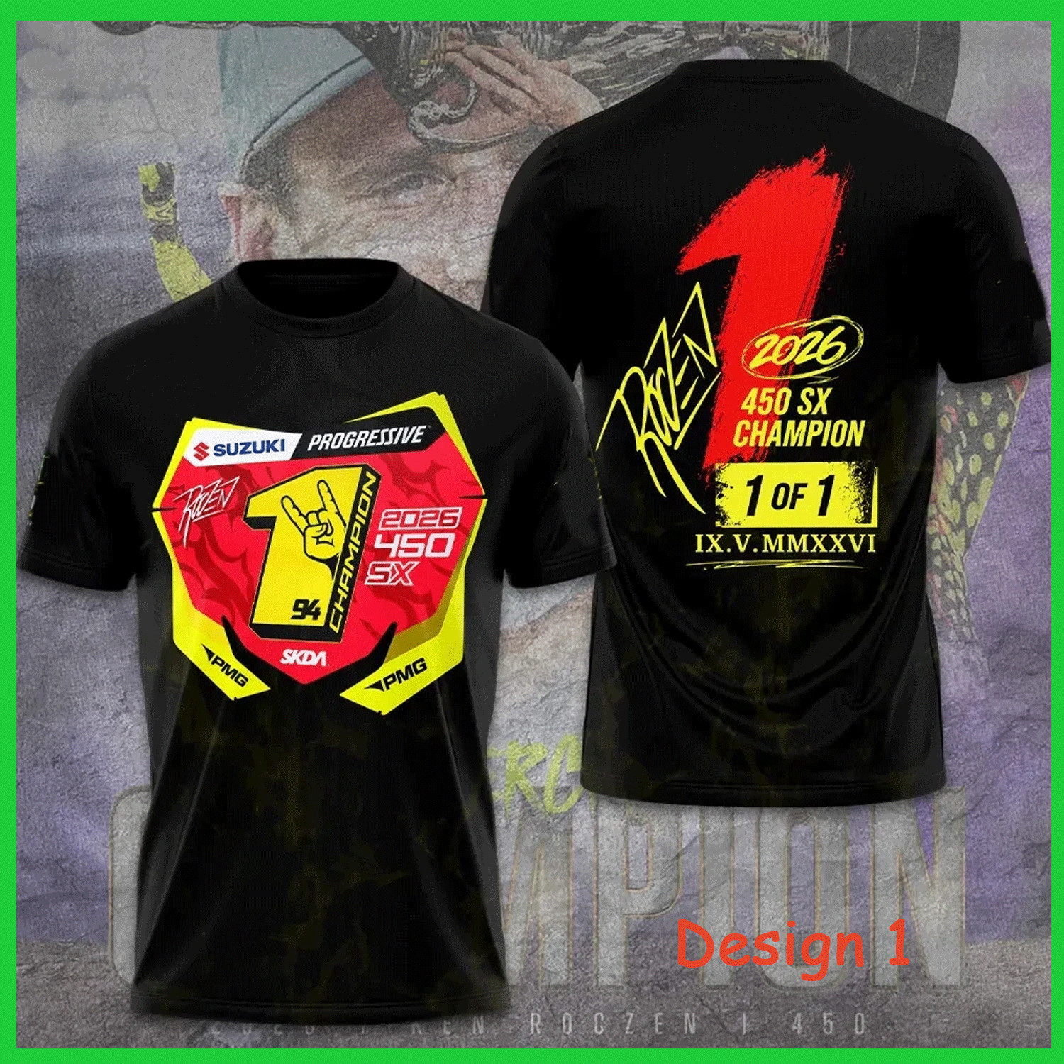 SALE 30% – Ken Roczen 450SX 2026 Champion Graphic T Shirt