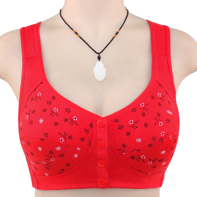Push Up Full Cotton Bralette Wireless Bras Women Underwear Front Closure Bra