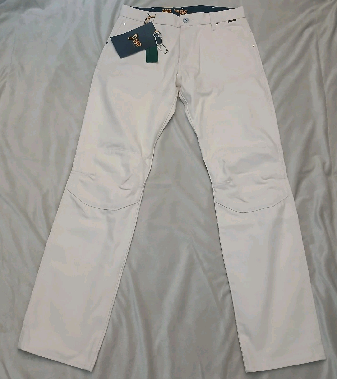 G-Star Raw Elwood 5620 Regular Duckman ECRU Beige Jeans 32 x 34 NWT $210