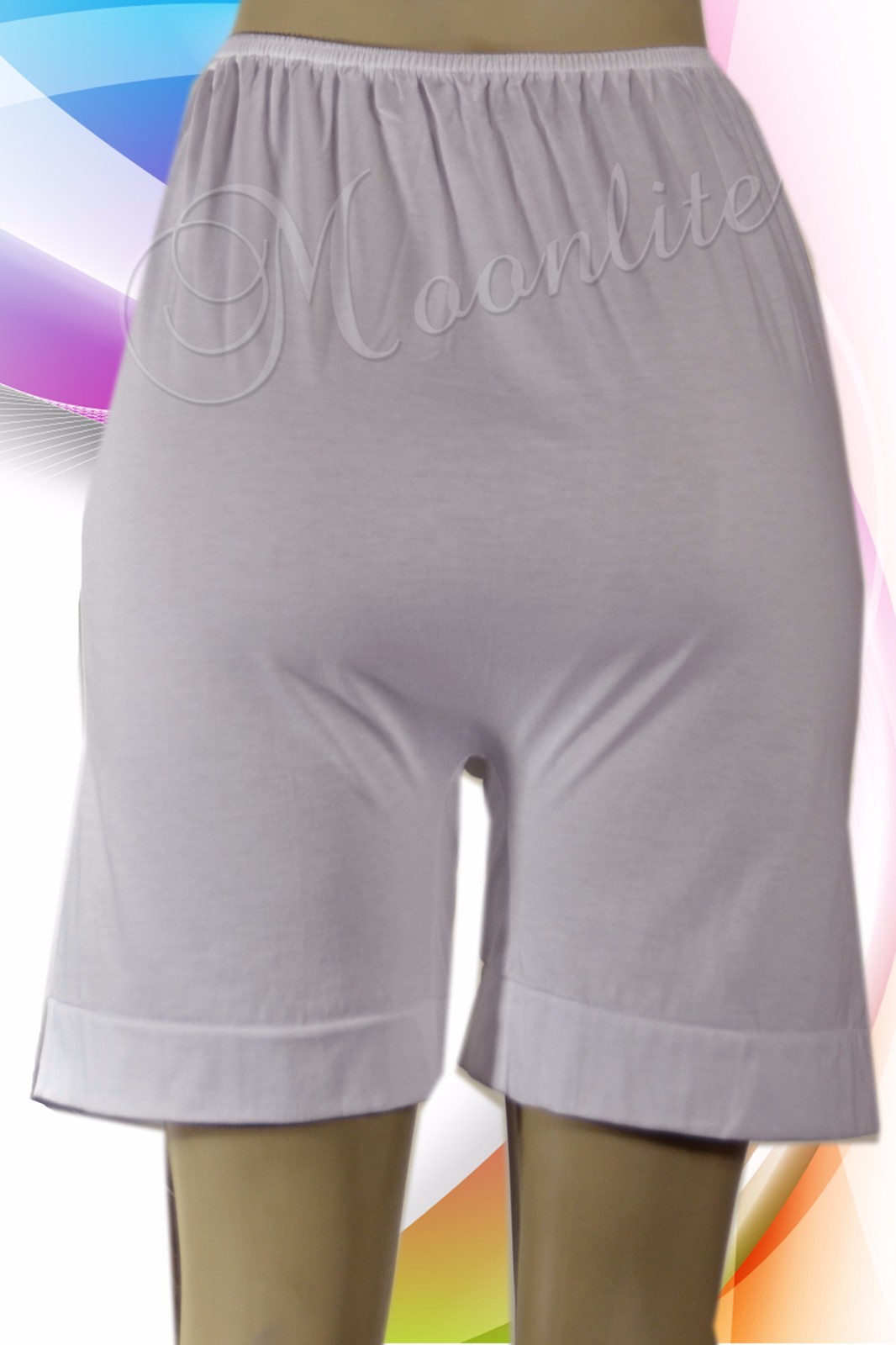 100% Cotton White Pettipants Bloomer Short 18″ Length M L XL 2XL 3XL 4XL 5XL 857
