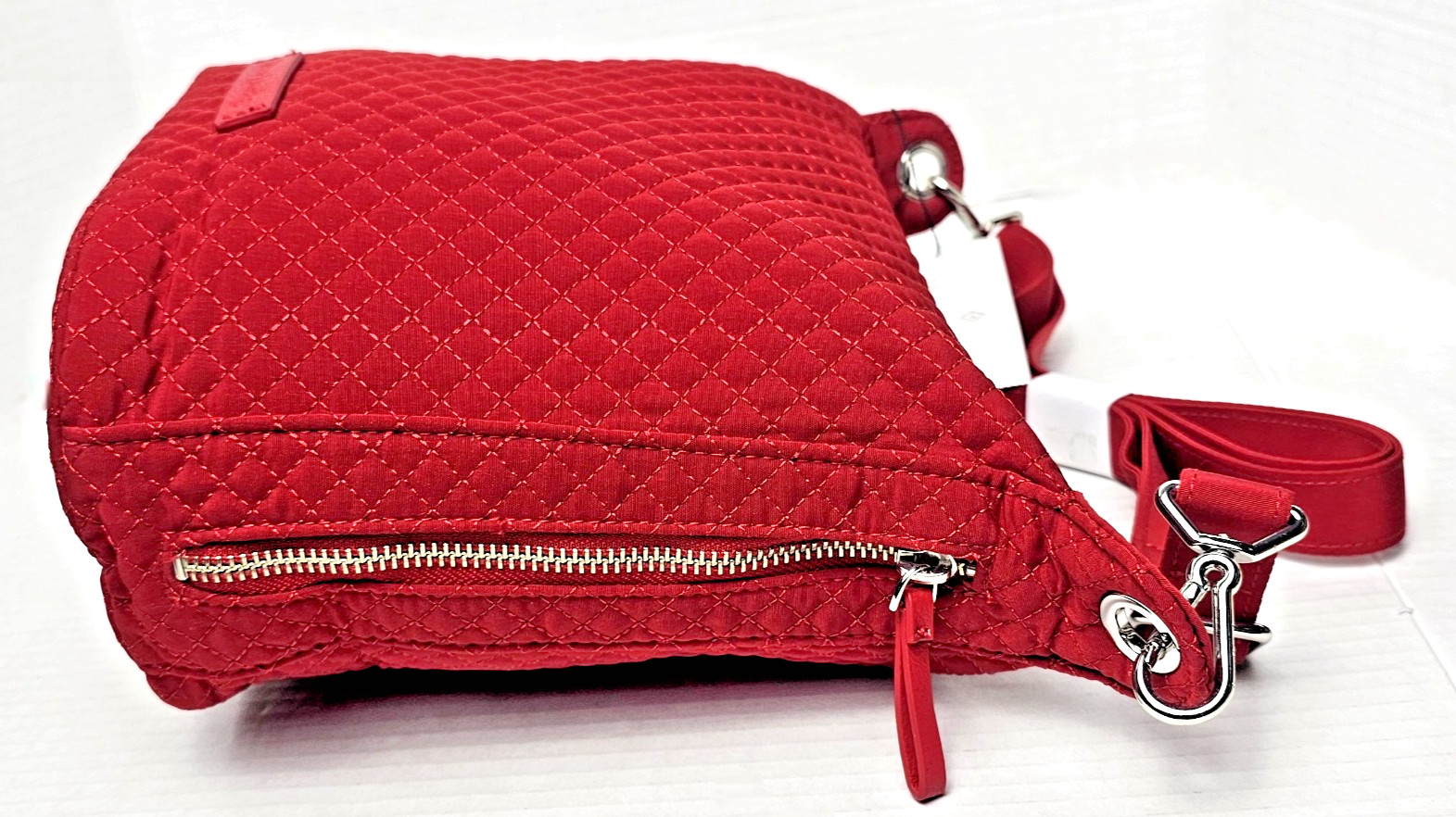 Vera Bradley Carson Hobo Crossbody in Microfiber Cardinal Red
