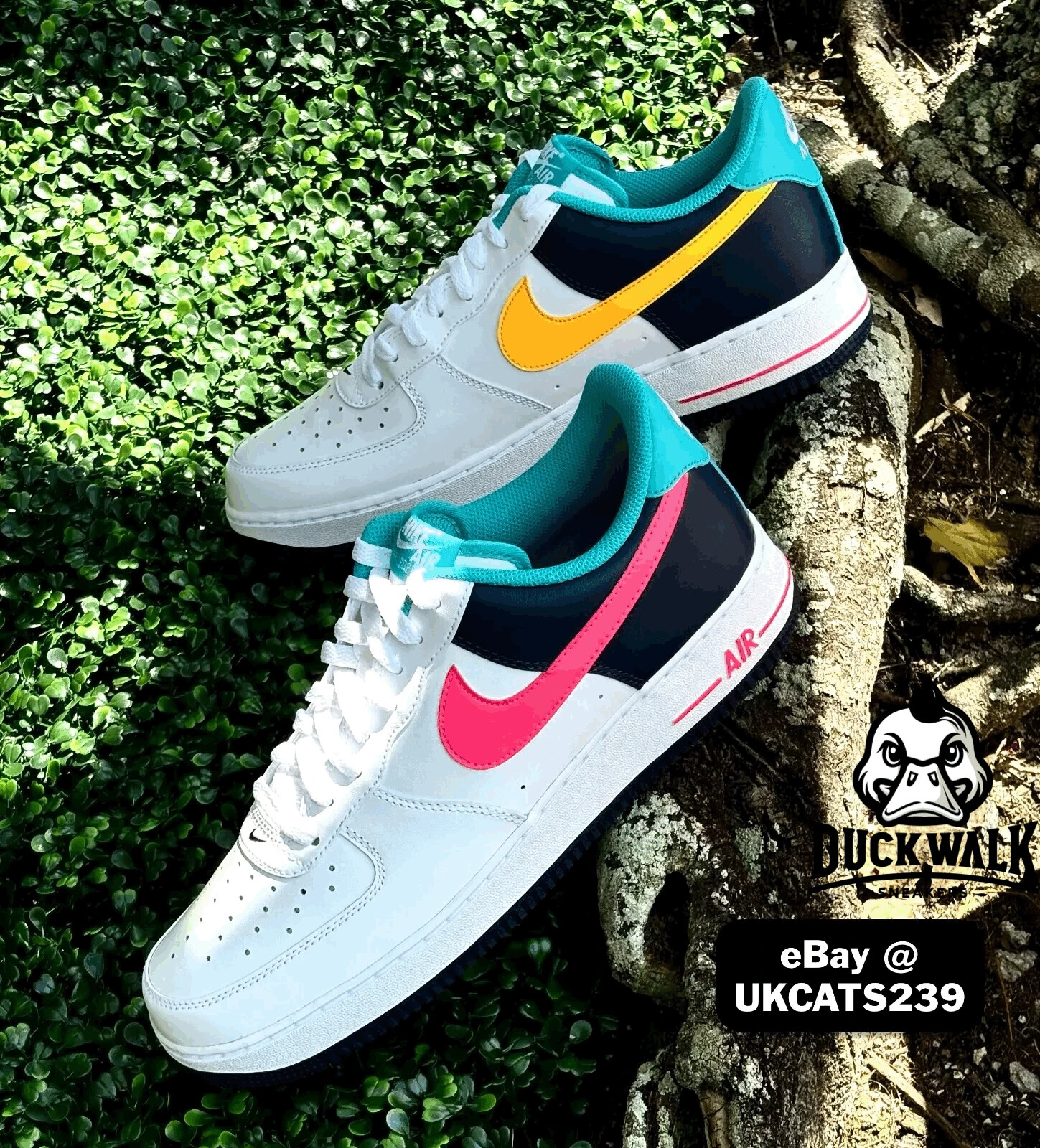 Nike Air Force 1 ’07 “South Beach” White Pink Thunder Blue HF4849-100 Mens Sizes