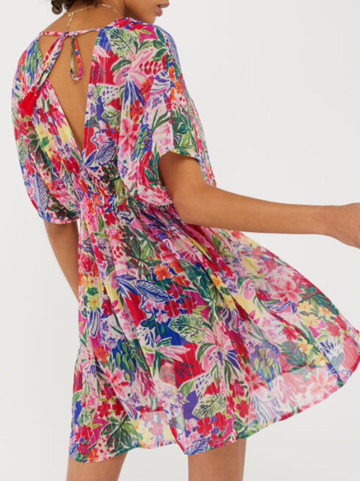 New With Tags Accessorize Monsoon Cover Up Beach Dress Kaftan Size L U.K. 16/18