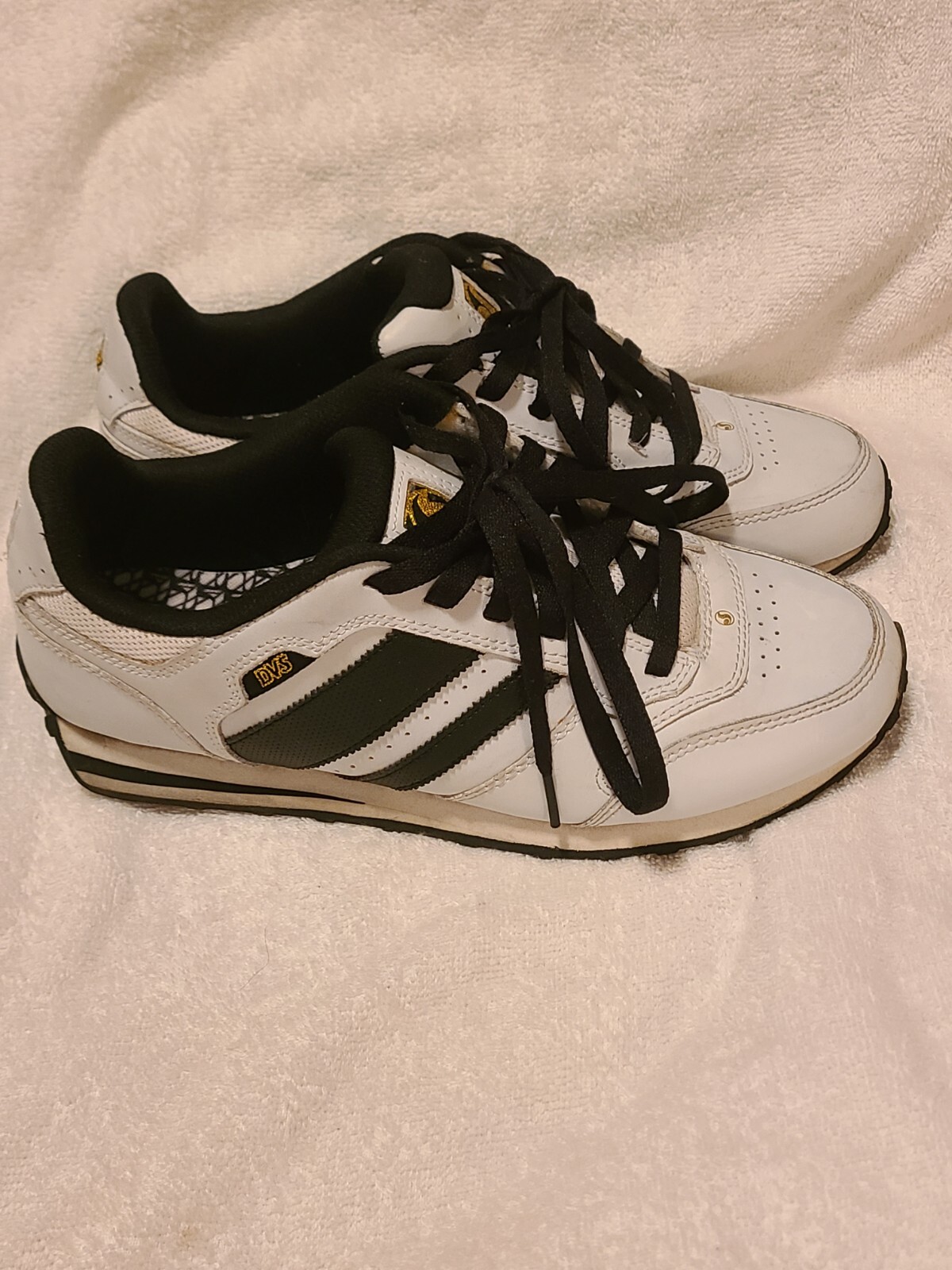 DVS Premier HO Shoe White Leather Size 10 Skate Shoes Moto Sneaker Vintage