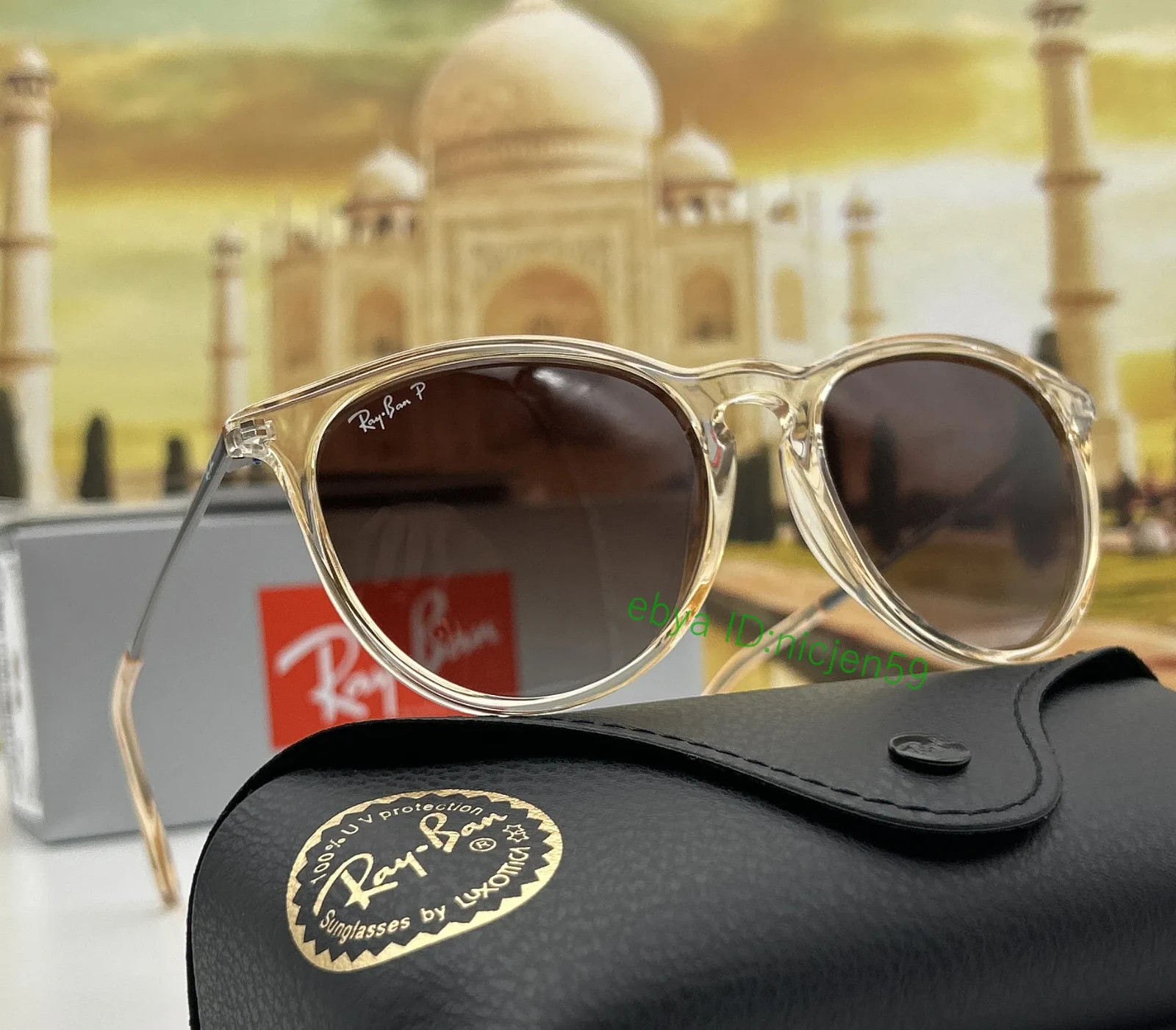 Ray-Ban RB4171P Erika Color Mix Polarized Brown Gradient Sunglasses 6514/13 54mm