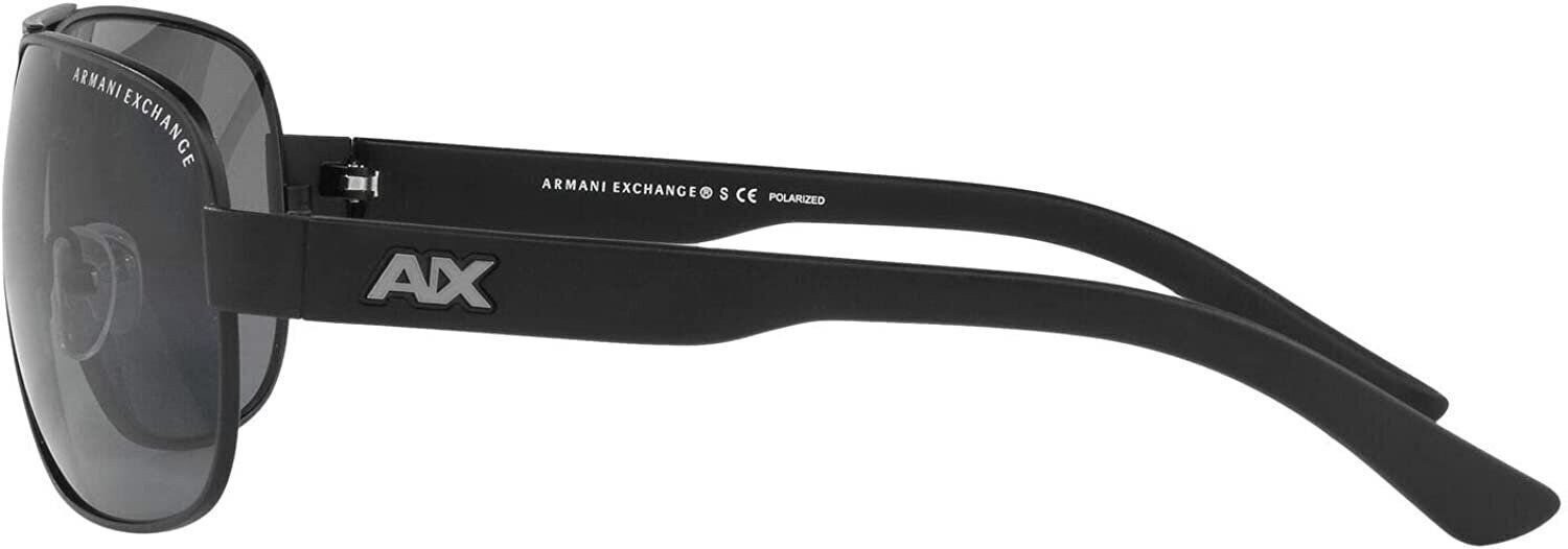 A|X Armani Exchange Men’s AX2012S 606381 Satin Black Polarized Sunglasses