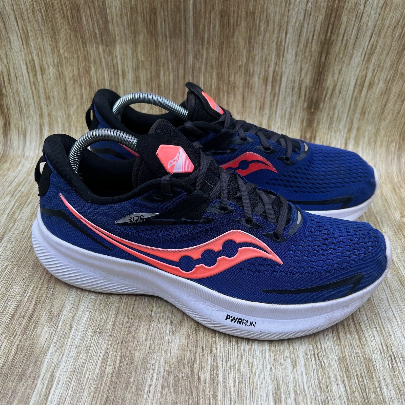 Saucony Ride 15 Men’s Size 9 Blue White Running Shoes Sneakers S20729-16