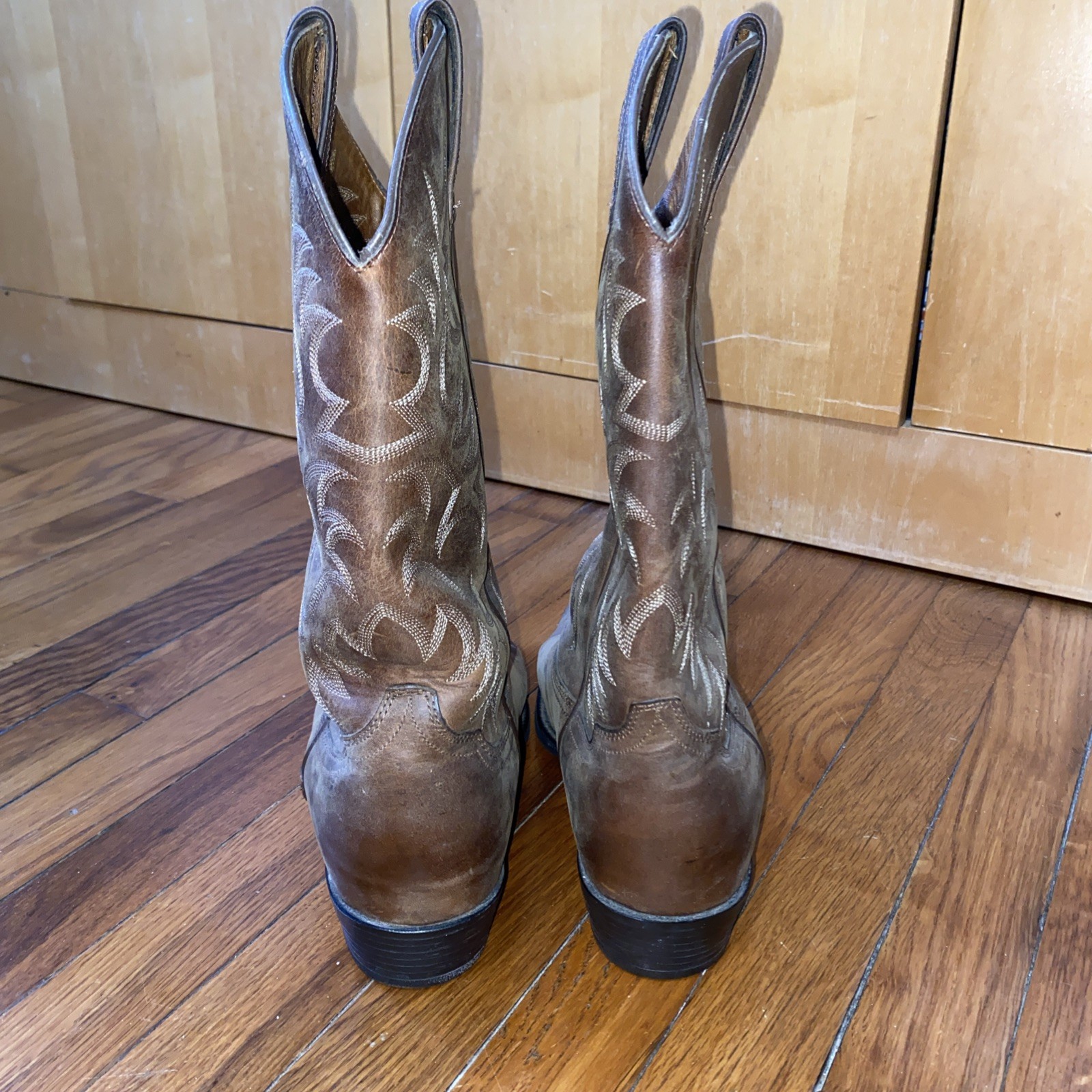 ARIET Heritage 34725 Cowboy Boots Western Brown Leather Mens Size 10D